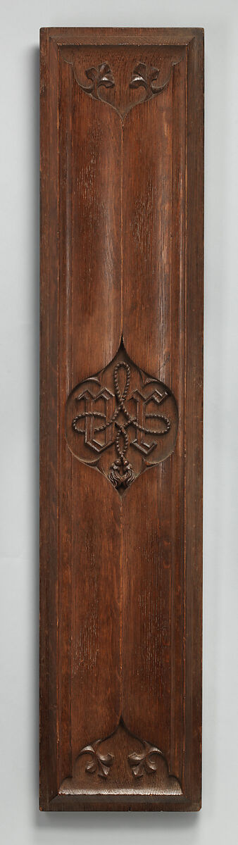 Decorative paneling from the Palace of Westminster, Designed by Augustus Welby Northmore Pugin (British, London 1812–1852 Ramsgate), Oak, British, probably London 