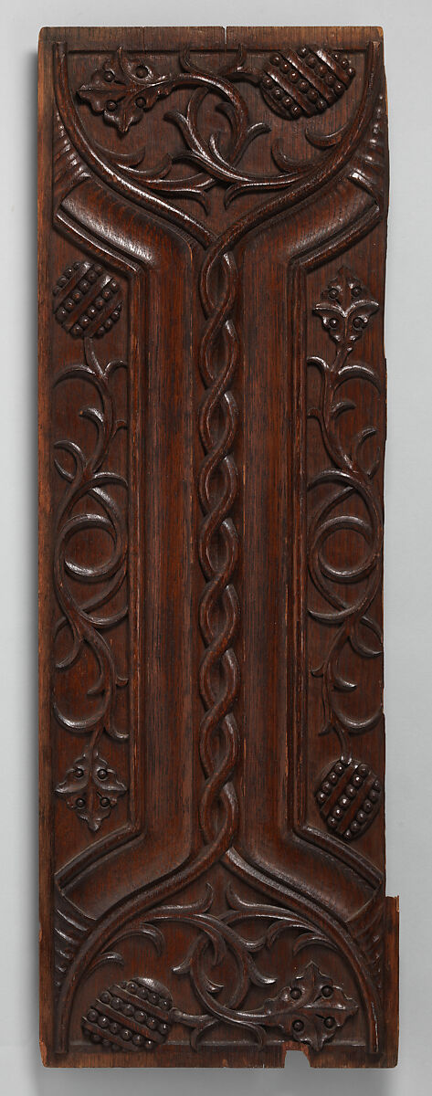 Decorative paneling from the Palace of Westminster, Designed by Augustus Welby Northmore Pugin (British, London 1812–1852 Ramsgate), Oak, British 