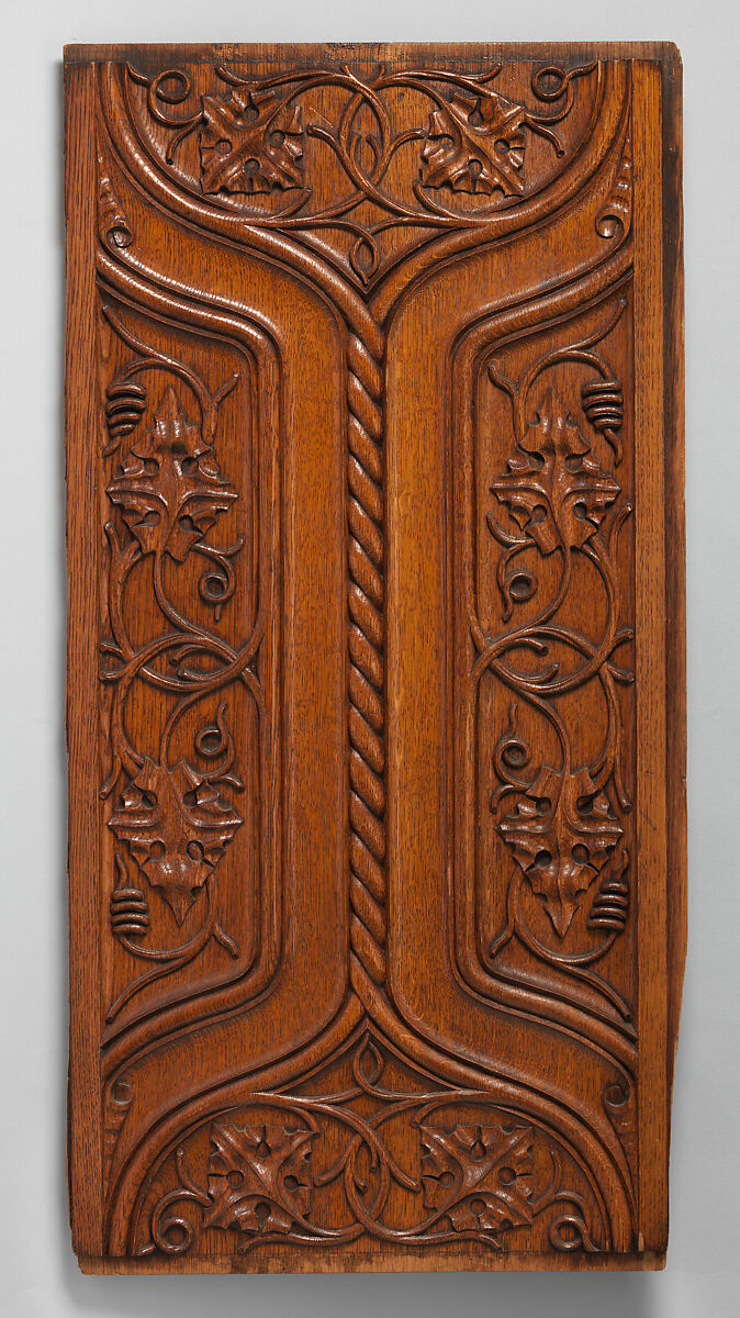Decorative paneling from the Palace of Westminster, Designed by Augustus Welby Northmore Pugin (British, London 1812–1852 Ramsgate), Oak, British 