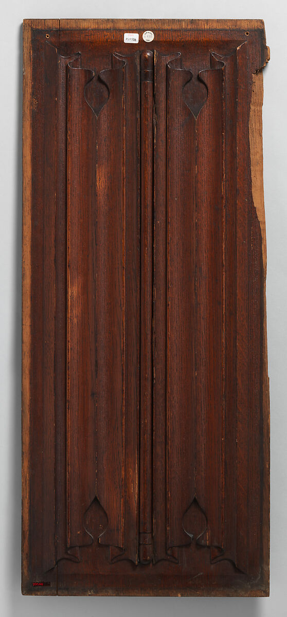 Decorative paneling from the Palace of Westminster, Designed by Augustus Welby Northmore Pugin (British, London 1812–1852 Ramsgate), Oak, British