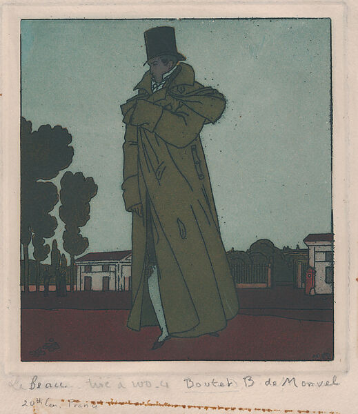 The Handsome One, Bernard Boutet de Monvel (French, Paris 1884–1949 The Azores), Etching and aquatint, color printed à la poupée 