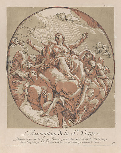 Assumption of the Virgin; from 'Recueil d'estampes d'après les plus beaux tableaux et d'après les plus beaux desseins qui sont en France, Cabinet Crozat' after Giuseppe Passeri