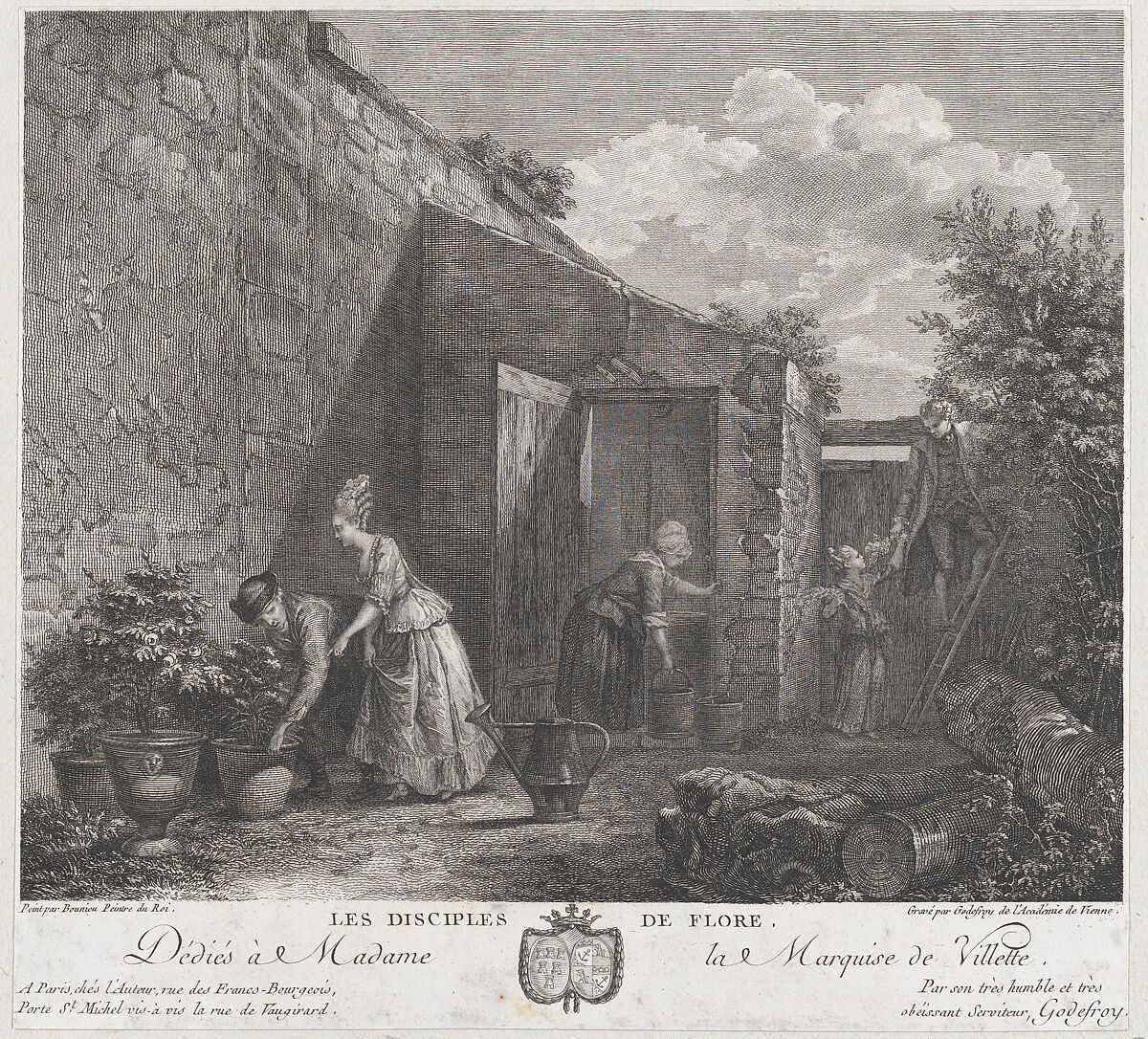 The Disciples of Flora, François Godefroy (French, 1743?–1819), Etching 
