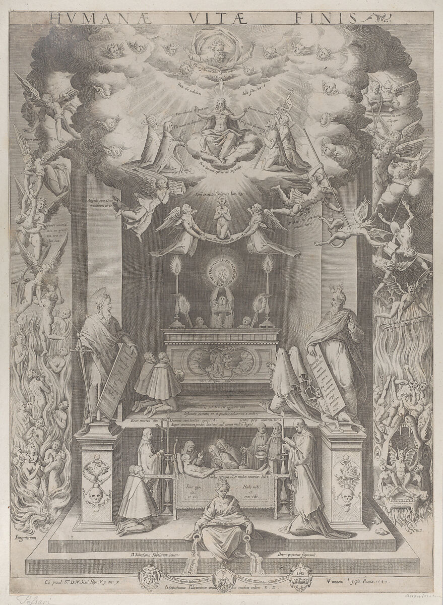 Allegory of the end of man's life, Bernardino Passeri (Italian, active Rome, ca. 1577–85), Engraving 