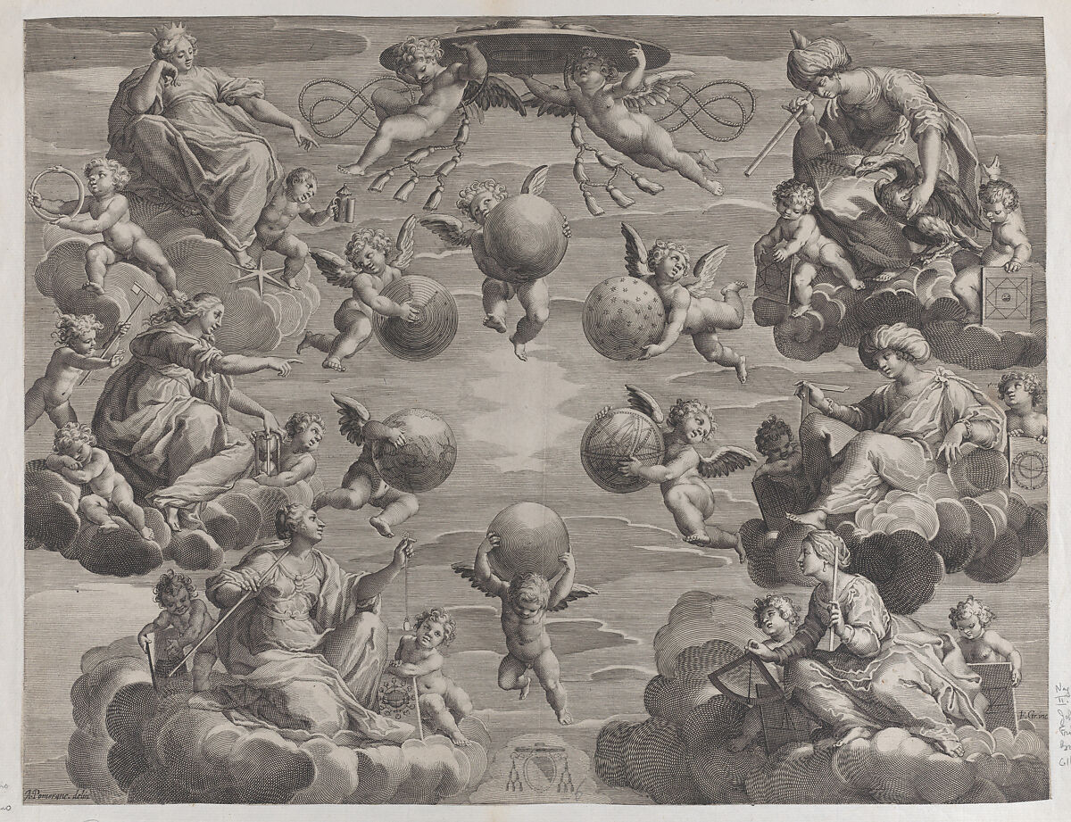 Allegory relating to the Medici family, Johann Friedrich Greuter (German, active Rome, ca. 1590/93–1662), Engraving 