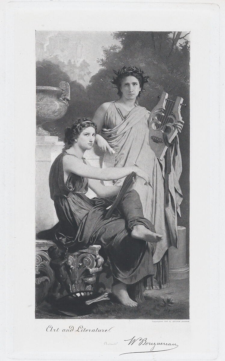 Art and Literature, After William Bouguereau (French, La Rochelle 1825–1905 La Rochelle), Lithograph 