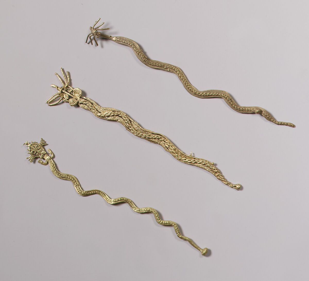 Three Serpents (Tunjos), Gold, Muisca 