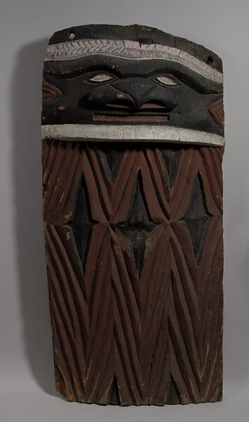 Doorboards (Jovo or Tale), Wood, paint, Kanak people