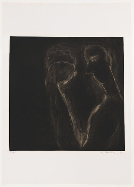 Mezzo Fist #1, Susan Rothenberg (American, Buffalo, New York 1945–2020 Galisteo, New Mexico), Mezzotint with collage 