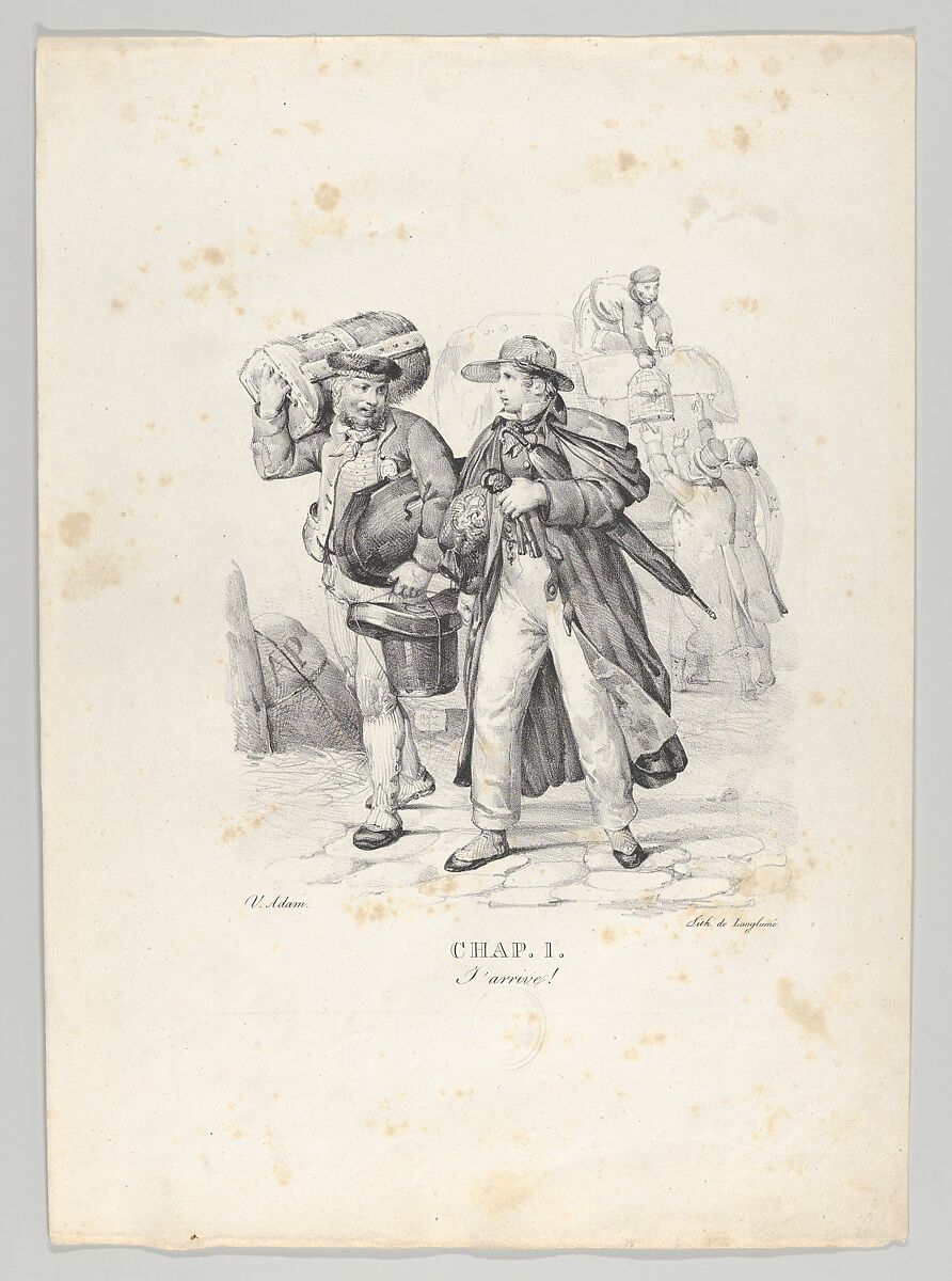 Chap. I: J'Arrive! (I Arrive!), Victor Adam (French, 1801–1866), Lithograph 