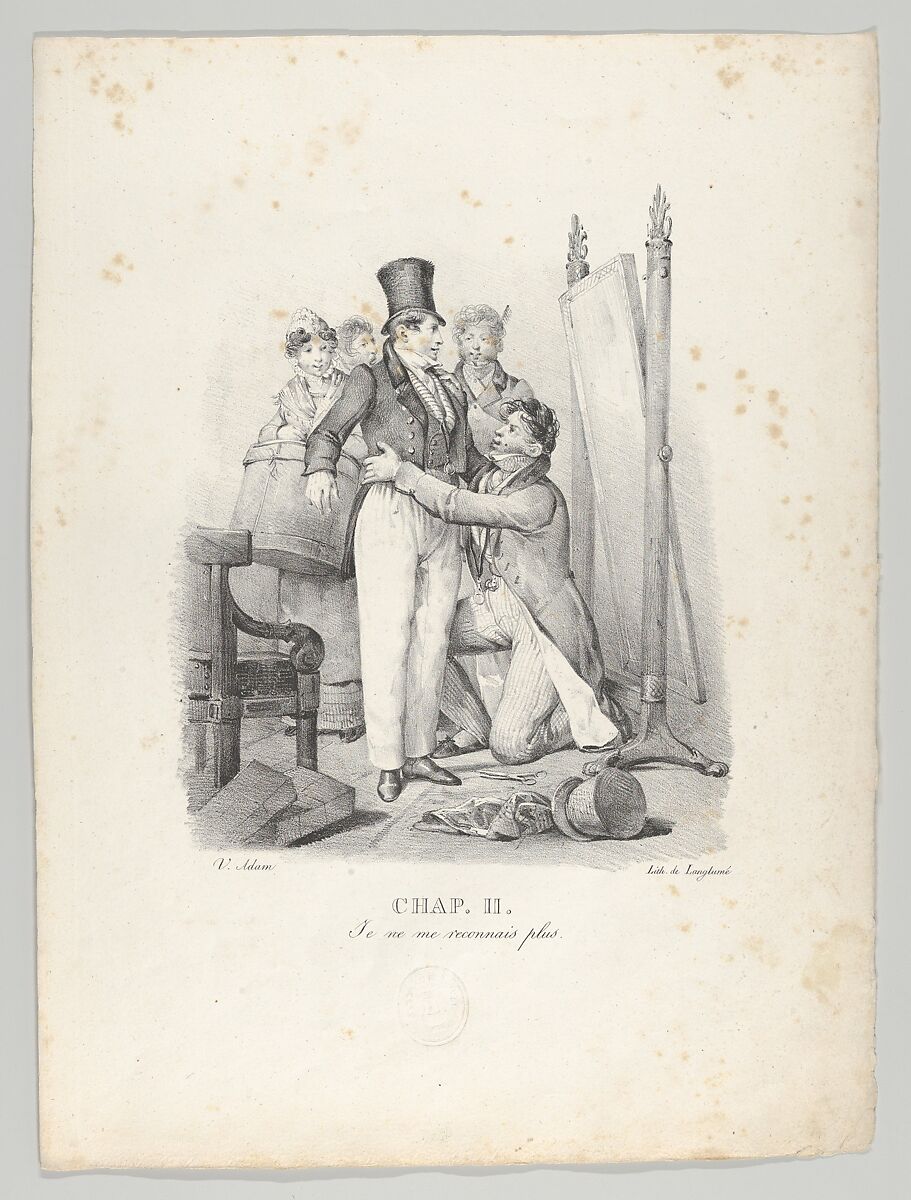 Chap. II: Je ne me reconnais plus (I No Longer  Recognize Myself), Victor Adam (French, 1801–1866), Lithograph 