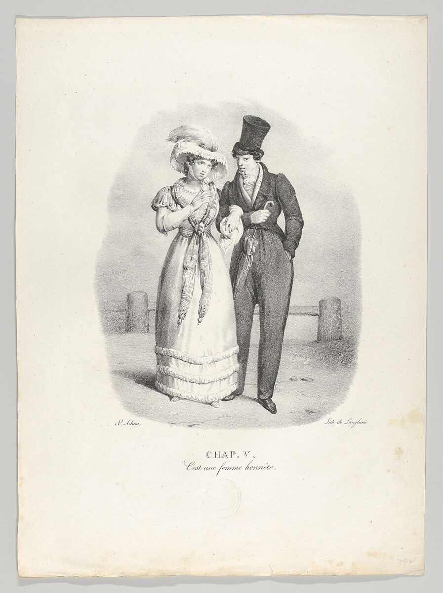 Chap. V: C'est une femme honnête (She is an honest woman), Victor Adam (French, 1801–1866), Lithograph 