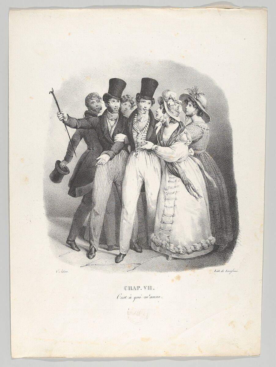 Chap. VII: C'est à qui m'aura (Who will claim me?), Victor Adam (French, 1801–1866), Lithograph 