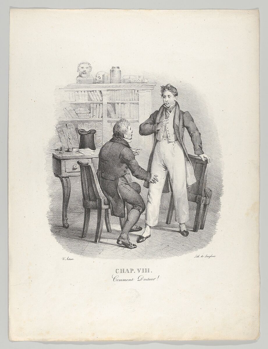 Chap. VIII: Comment Docteur! (What, Doctor?), Victor Adam (French, 1801–1866), Lithograph 