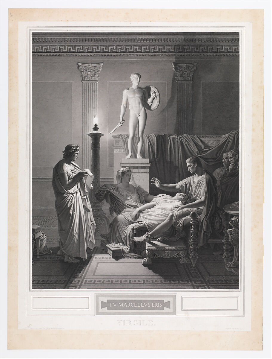 Tu Marcellus Eris, Charles Simon Pradier (French, Geneva 1783–1847 Haute-Savoie), Etching and engraving on chine collé 