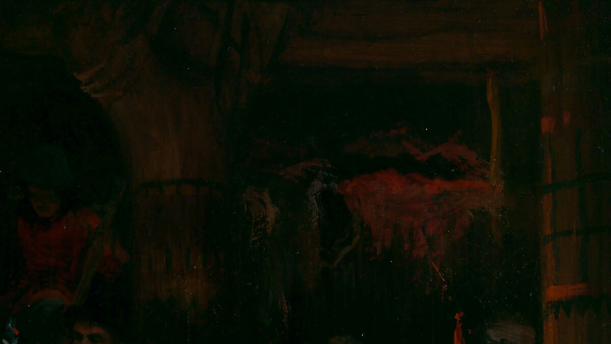 Dance in a Subterranean Roundhouse at Clear Lake, California, Jules Tavernier (American (born France), Paris 1844–1889 Honolulu, Hawaii), Oil on canvas, American