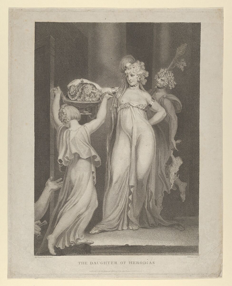 The Daughter of Herodias (Salome Receiving the Head of John the Baptist, Matthew 14:10-11), Thomas Holloway (British, London 1748–1827 Coltishall, Norfolk), Engraving 