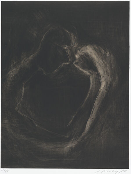 Mezzo Fist #2, Susan Rothenberg (American, Buffalo, New York 1945–2020 Galisteo, New Mexico), Mezzotint with collage 