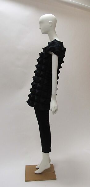 Ensemble, Comme des Garçons (Japanese, founded 1969), polyester, wool, plastic (polyvinyl chloride), metal, Japanese