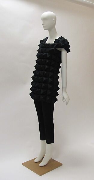 Ensemble, Comme des Garçons (Japanese, founded 1969), polyester, wool, plastic (polyvinyl chloride), metal, Japanese