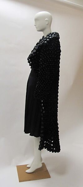 Ensemble, Noir Kei Ninomiya (Japanese, founded 2013), plastic (polyurethane), polyester, cupro, metal, Japanese