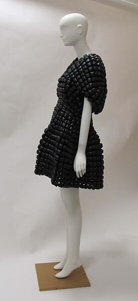 Dress, Noir Kei Ninomiya (Japanese, founded 2013), plastic (polyurethane), polyester, cupro, metal, Japanese