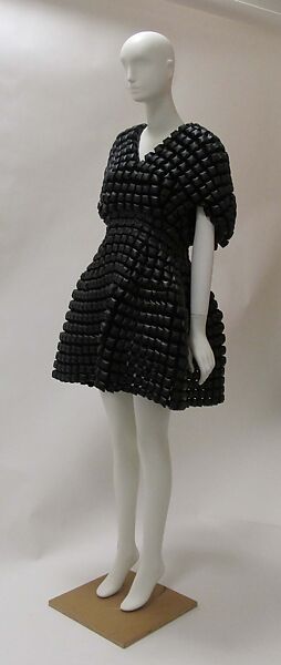Dress, Noir Kei Ninomiya (Japanese, founded 2013), plastic (polyurethane), polyester, cupro, metal, Japanese
