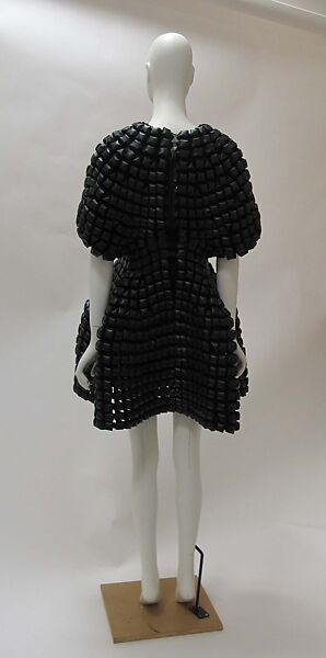 Dress, Noir Kei Ninomiya (Japanese, founded 2013), plastic (polyurethane), polyester, cupro, metal, Japanese