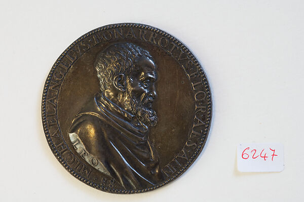 Medal of Michelangelo Buonarroti (recto), Allegory of the Blind Man (verso), Leone Leoni (Italian, Menaggio ca. 1509–1590 Milan), Silver 