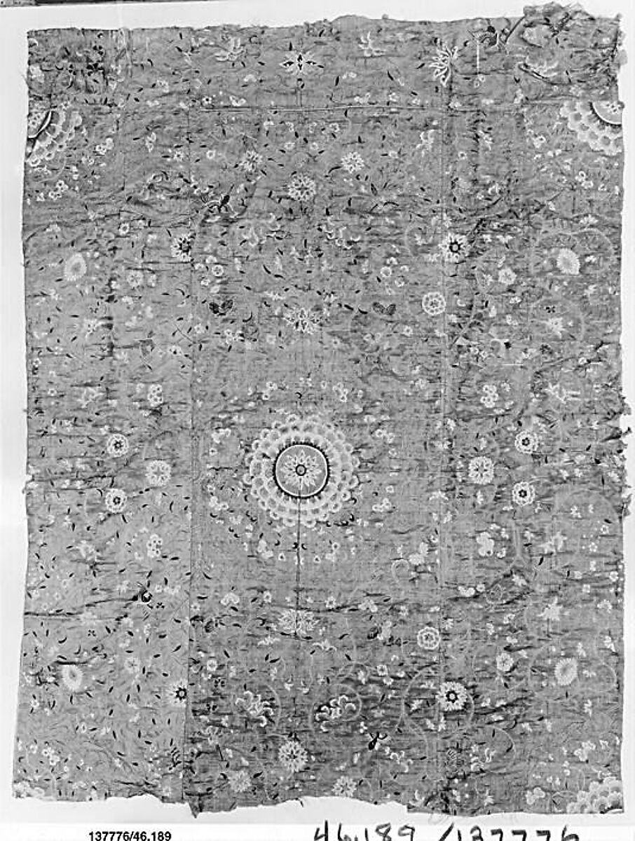 Piece, Silk;  on silk, China 