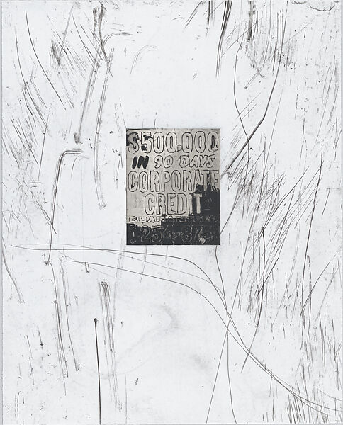 Untitled, Mark Bradford (American, born Los Angeles, California, 1961), Etching, photogravure, and chine collé