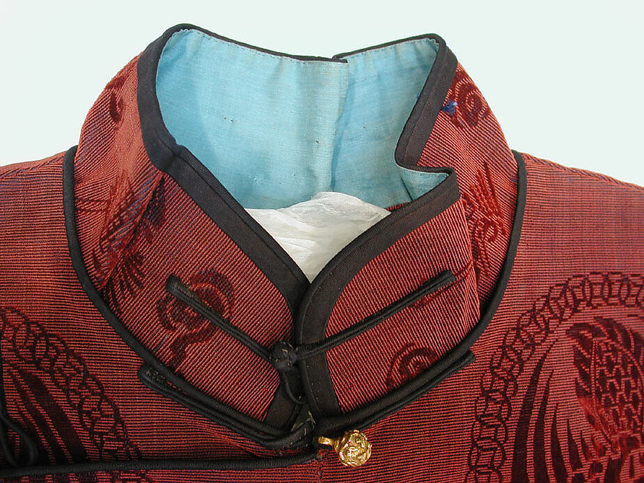 Sleeveless Jacket, Silk , uncut silk velvet and metal, China