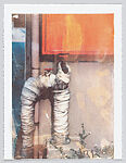 Artists Coming Together to Benefit Democratic Presidential Candidates (ACT), Robert Rauschenberg (American, Port Arthur, Texas 1925–2008 Captiva Island, Florida), Portfolio of 10 liIthographs by Rauschenberg (Tap), Franky Gehry (Study for Frank Gerhy House), John Baldessari (Two Opponents: Blue and Yellow), Ed Ruscha (Other), Jasper Johns (Pyre 2), Susan Rothenberg (K), Ellsworth Kelly (Orange), Elizabeth Murray (Tybid), Cecily Brown (Study After an Election by William Hogarth), and Richard Serra (Abu Ghrab)