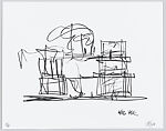 Artists Coming Together to Benefit Democratic Presidential Candidates (ACT), Robert Rauschenberg (American, Port Arthur, Texas 1925–2008 Captiva Island, Florida), Portfolio of 10 liIthographs by Rauschenberg (Tap), Franky Gehry (Study for Frank Gerhy House), John Baldessari (Two Opponents: Blue and Yellow), Ed Ruscha (Other), Jasper Johns (Pyre 2), Susan Rothenberg (K), Ellsworth Kelly (Orange), Elizabeth Murray (Tybid), Cecily Brown (Study After an Election by William Hogarth), and Richard Serra (Abu Ghrab)