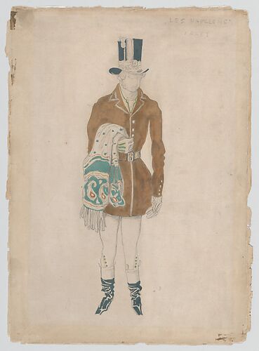 Costume Design for a Valet, likely for the Ballet 'Les Papillons', premiered at the Théâtre de Monte-Carlo, 1914