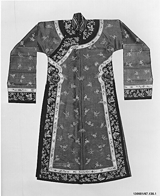 Manchu Woman's Informal Robe, Silk, China 