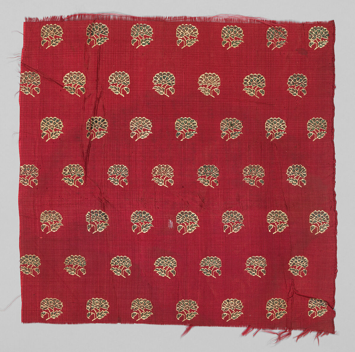 Textile Fragment, Silk; brocaded 