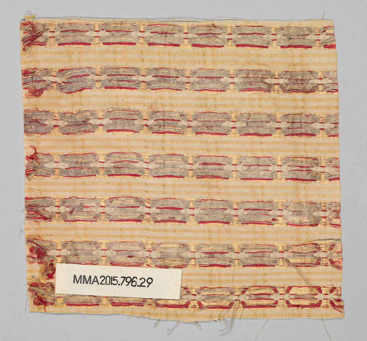 Textile Fragment, Silk and metallic thread