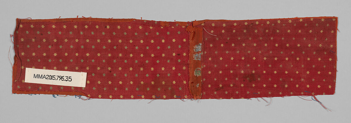 Textile Fragment, Silk and metal wrapped thread; brocaded