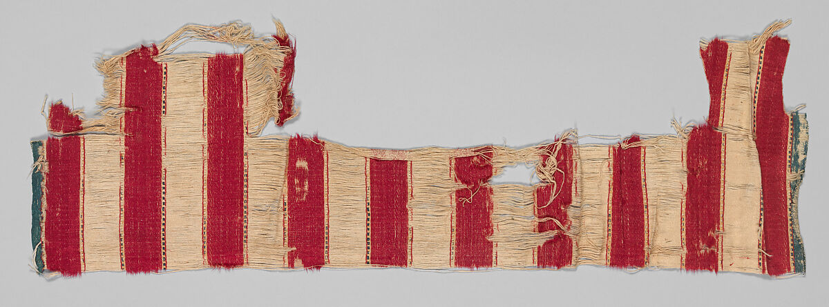 Textile Fragment, Satin, silk thread 