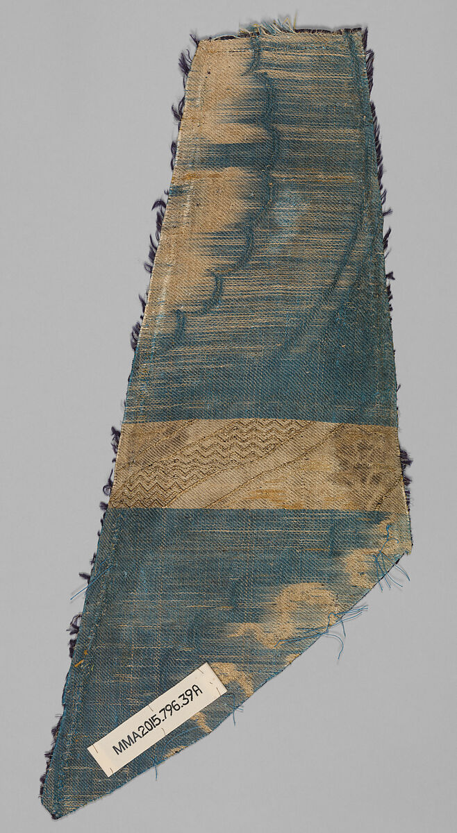 Four Textile Fragments, Silk and metal wrapped thread; brocaded