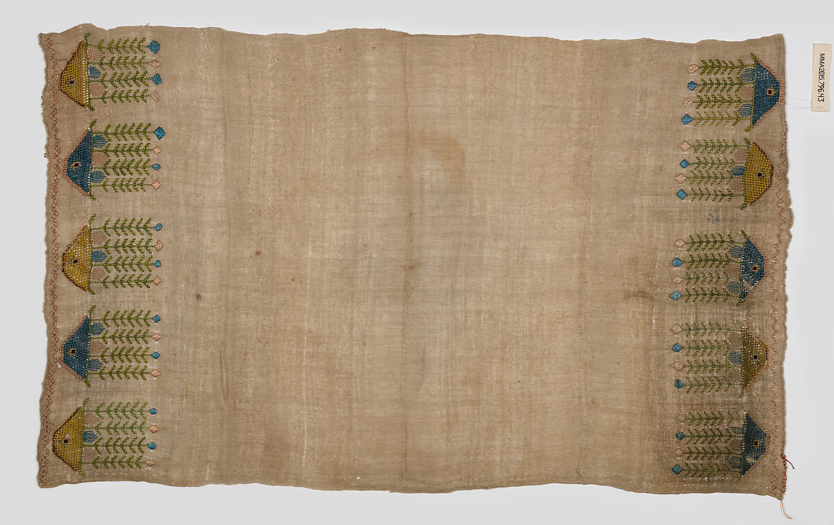 Towel, Silk; embroidered 