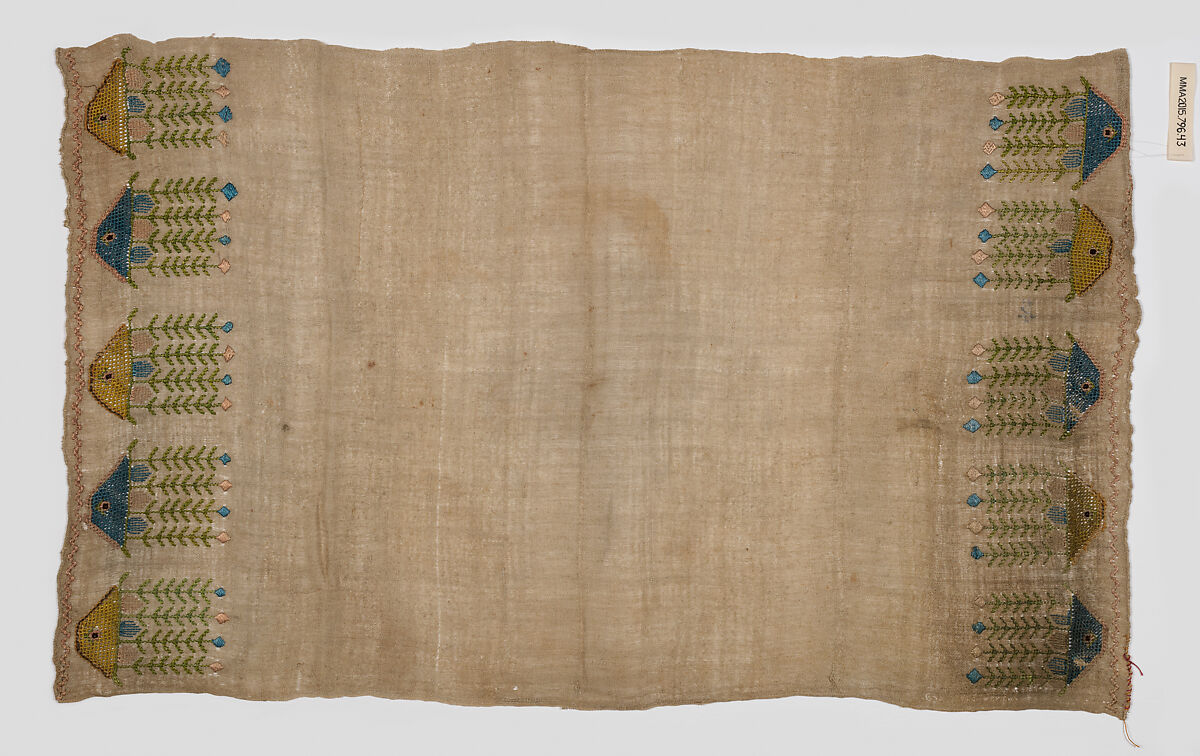 Towel, Silk; embroidered 