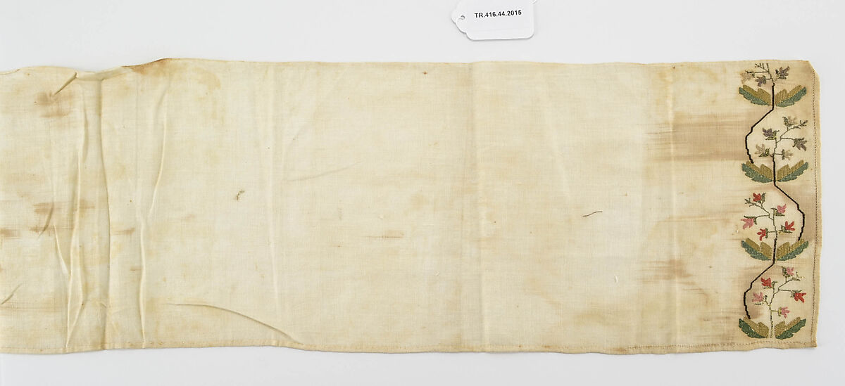 Sash, Silk; embroidered
