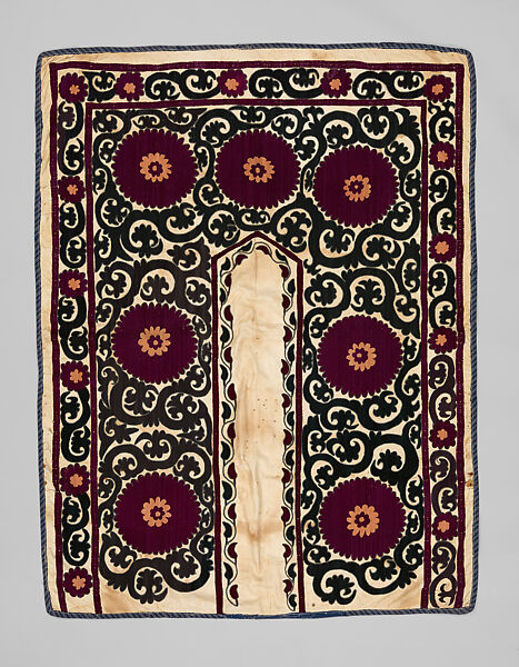 Suzani, Silk on cotton; embroidered 