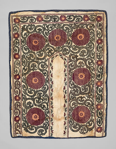 Suzani, Silk on cotton; embroidered
