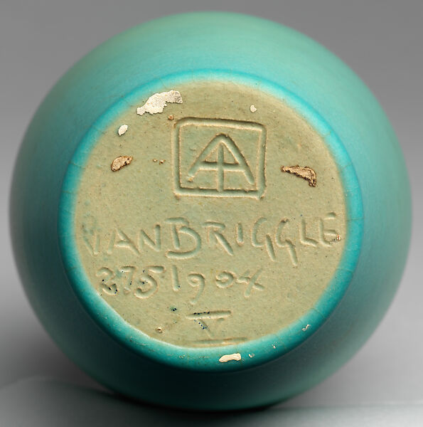 Vase with mistletoe, Designed by Artus Van Briggle (American, Felicity, Ohio 1869–1904 Colorado Springs, Colorado), Earthenware, American