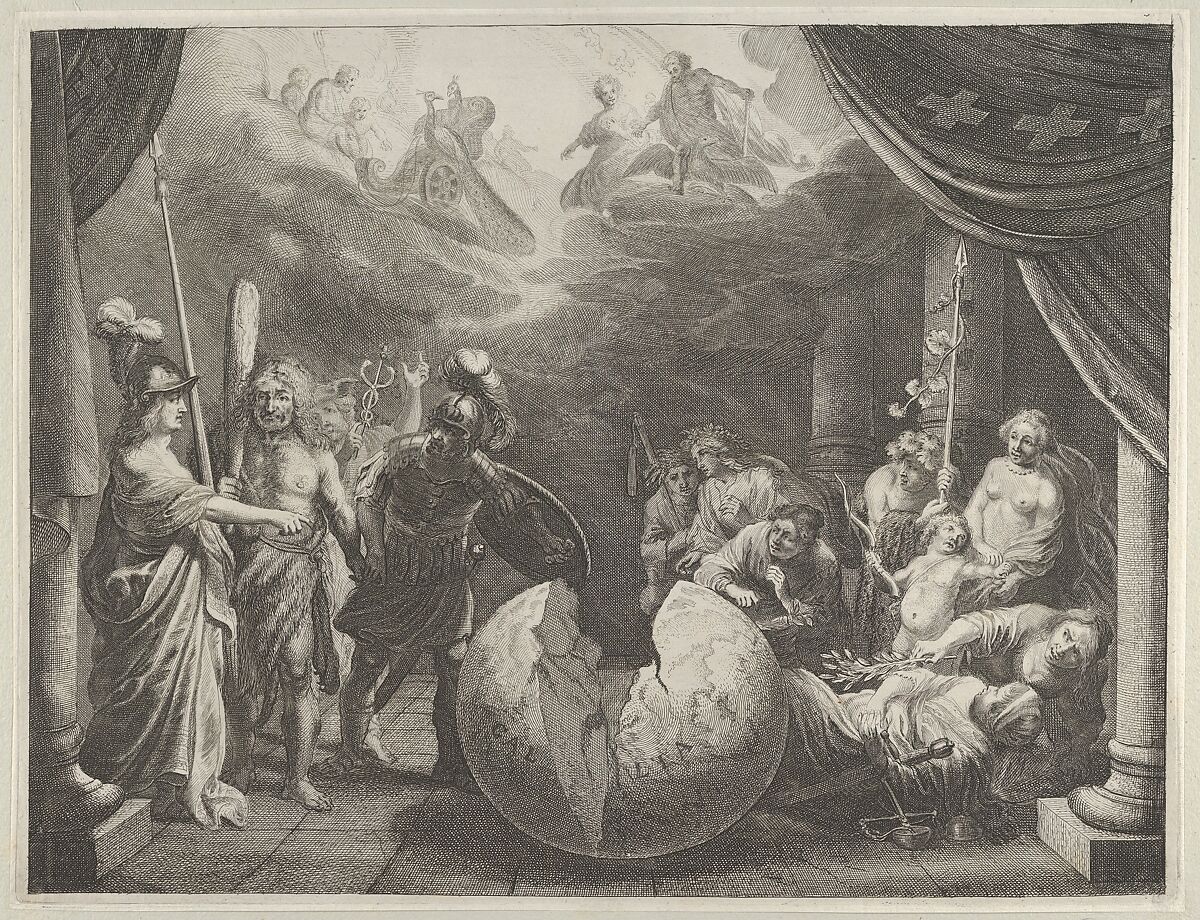 Plate 11: Allegory on the Discord in France, from Caspar Barlaeus, "Medicea Hospes", Pieter Nolpe (Dutch, 1613/1614–1652/1653), Etching 