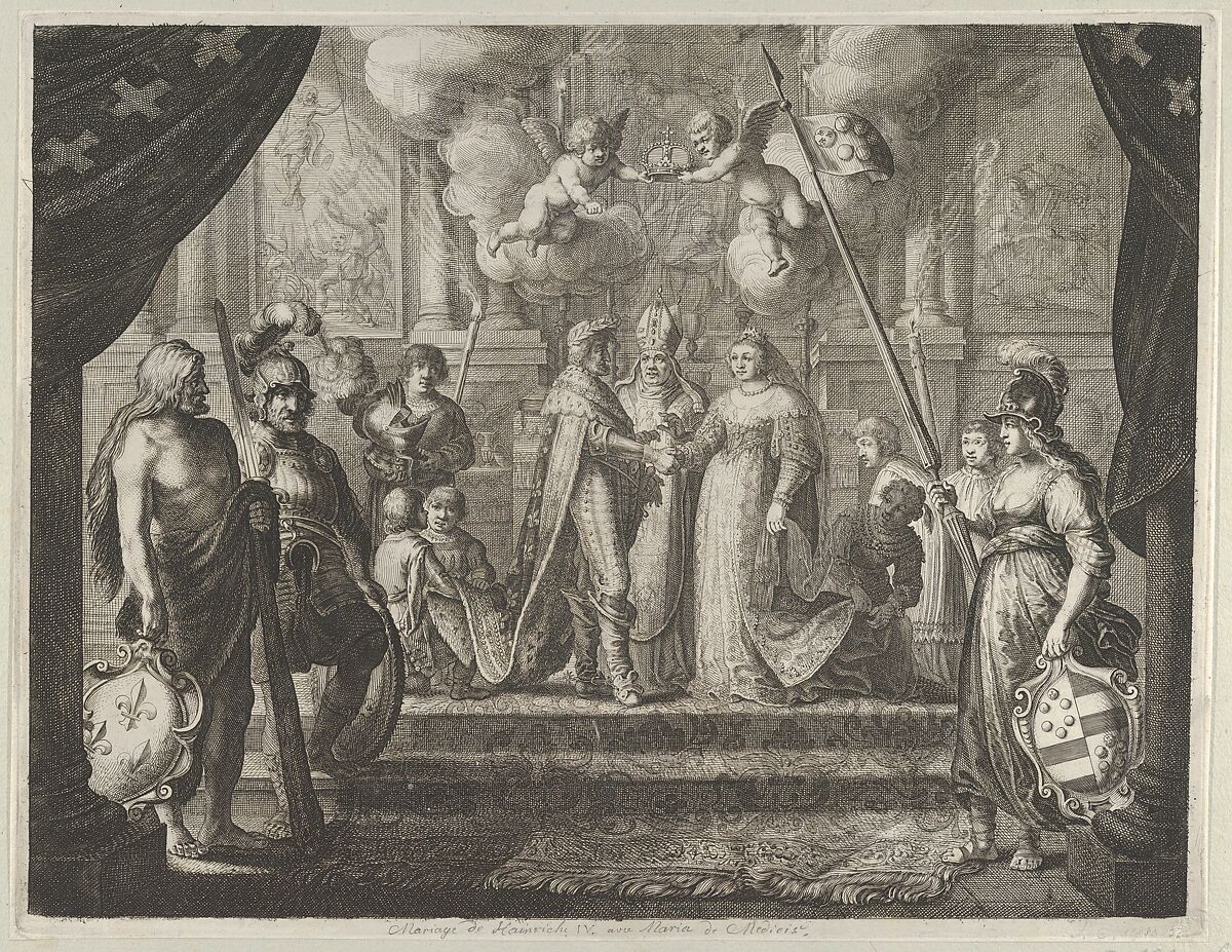 Plate 3: The Marriage of Henry IV and Marie de Medici, from Caspar Barlaeus, "Medicea Hospes", Pieter Nolpe (Dutch, 1613/1614–1652/1653), Etching 