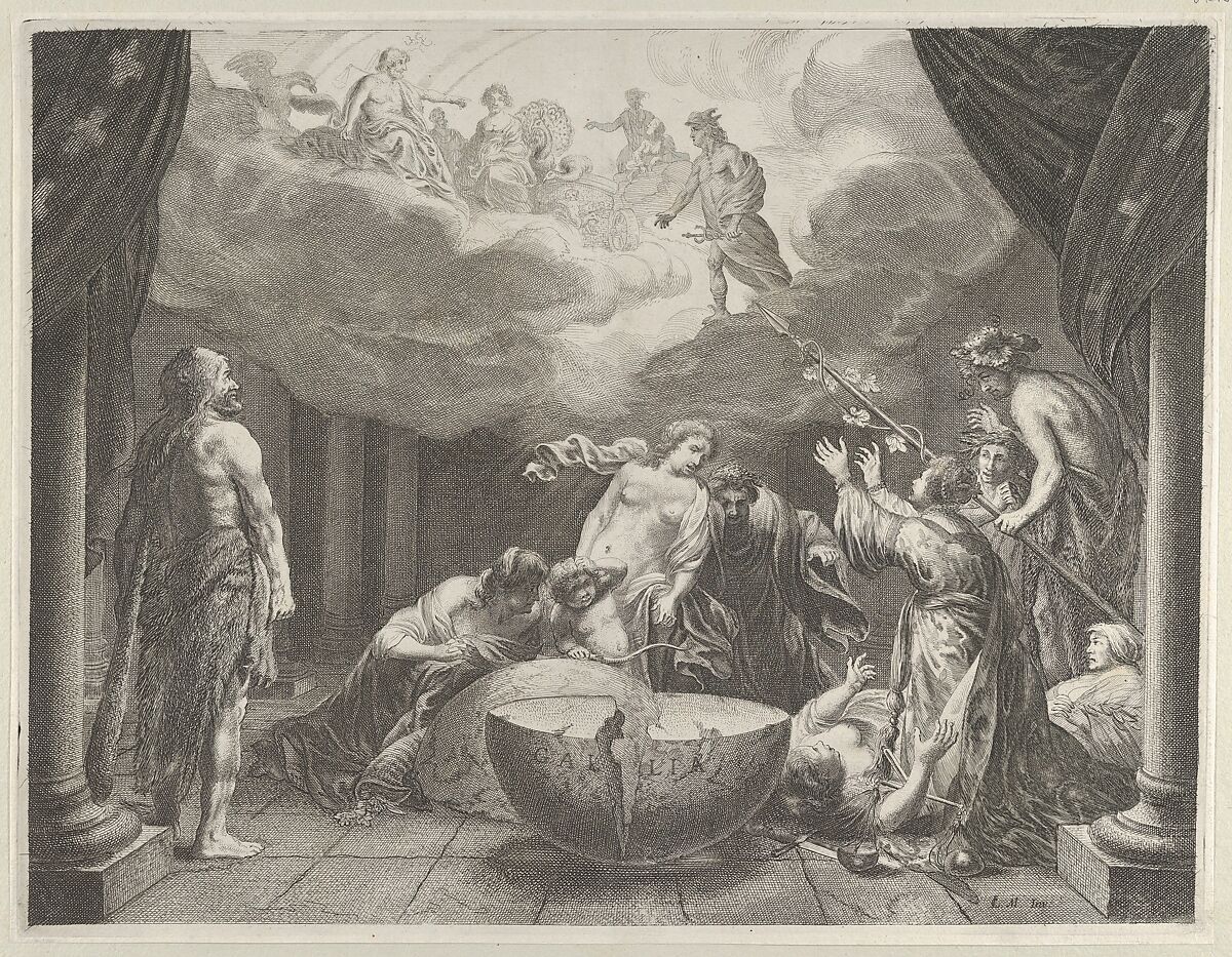 Plate 10: Allegory on the Discord in France, from Caspar Barlaeus, "Medicea Hospes", Pieter Nolpe (Dutch, 1613/1614–1652/1653), Etching 